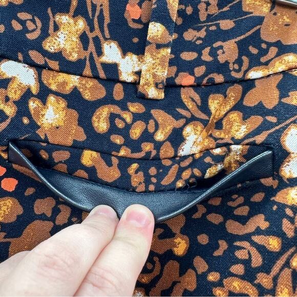 Anthropologie The‎ Essential Slim Autumn Floral Print Trouser Pants Sz 8 - Picture 8 of 15
